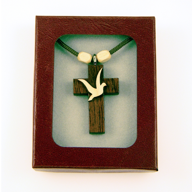 28D - Cruz de madera, paloma