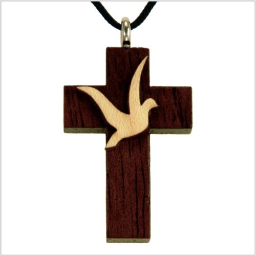 28D - Cruz de madera, paloma