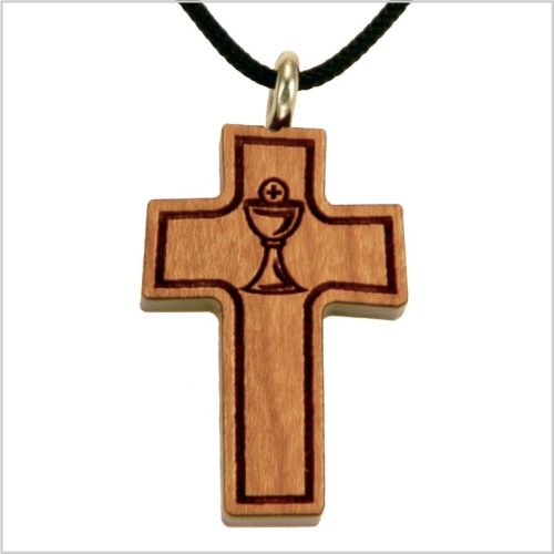 43A - Cruz de madera con un cáliz