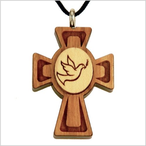 52C - Cruz de madera, paloma
