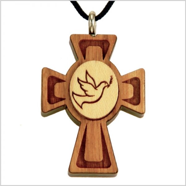 52C - Cruz de madera, paloma