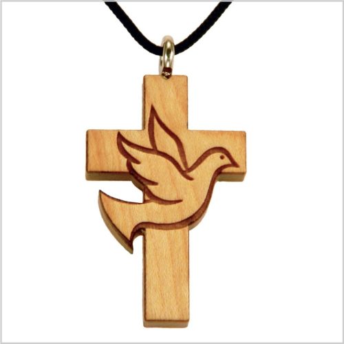 53A - Cruz de madera, paloma