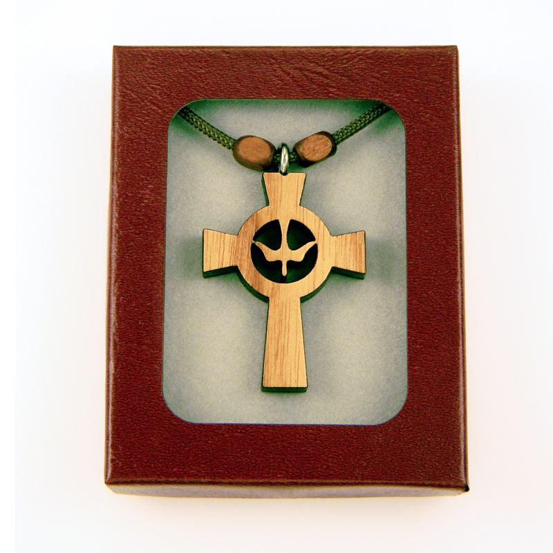 60C - Cruz de madera, paloma