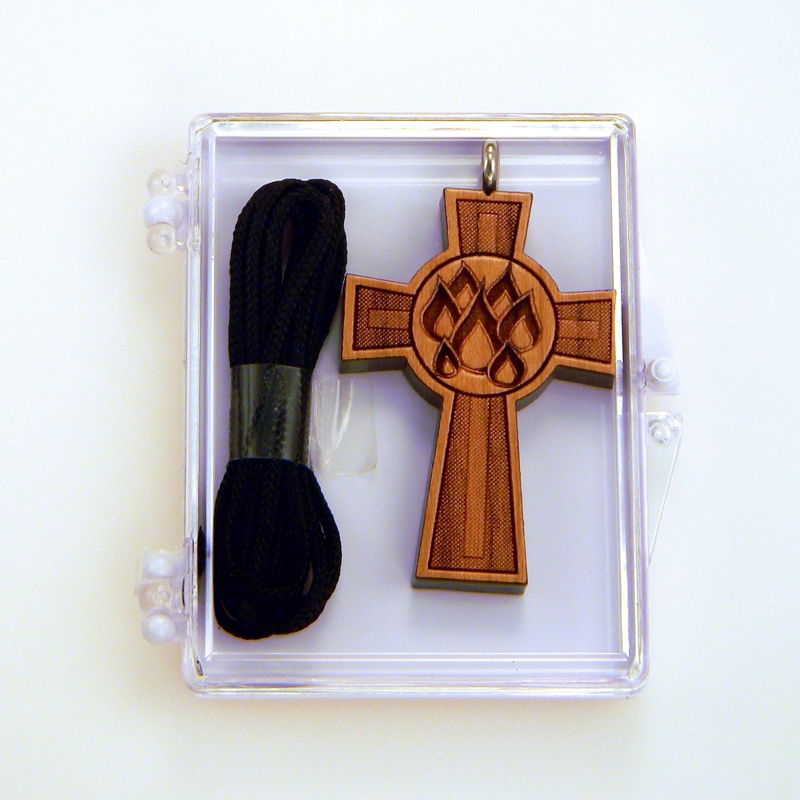 13C - Cruz de madera, 7 llamas