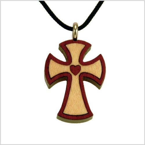 47B - Cruz de madera, corazón