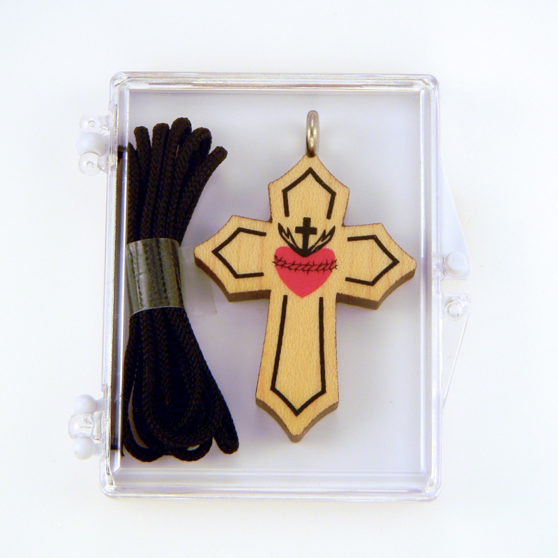 55A - Cruz de madera, Sagrado Corazón