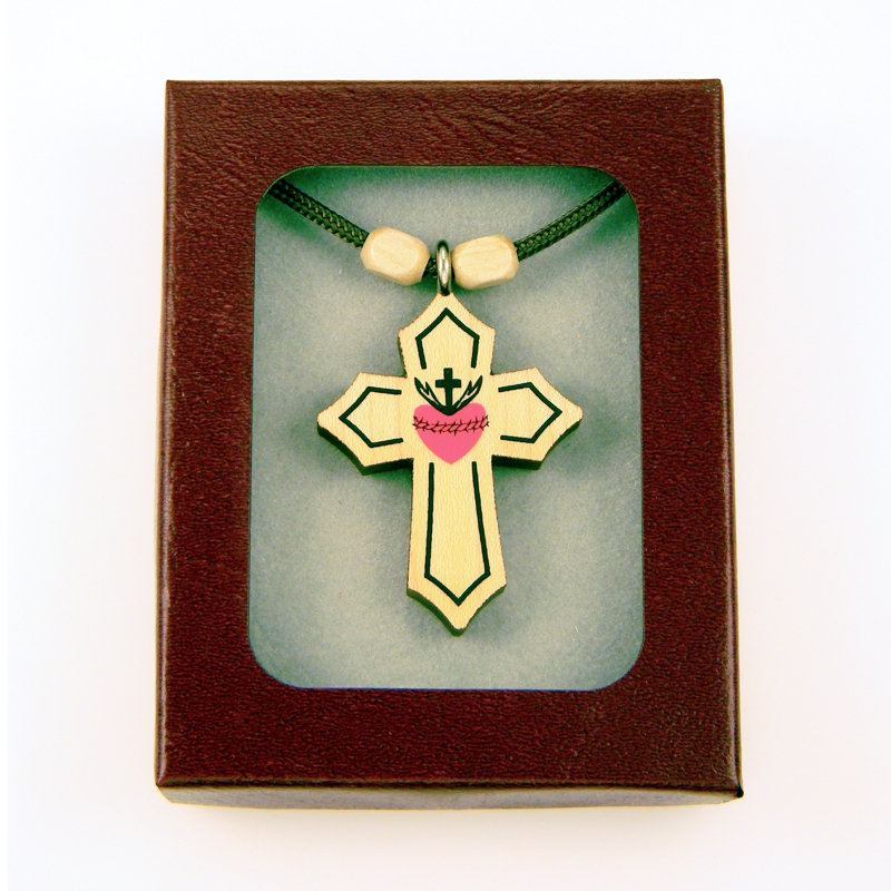 55A - Cruz de madera, Sagrado Corazón