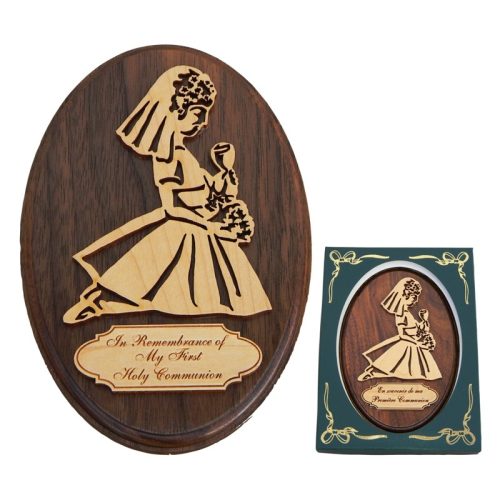 FB6 - Placa de madera, comunión niñas