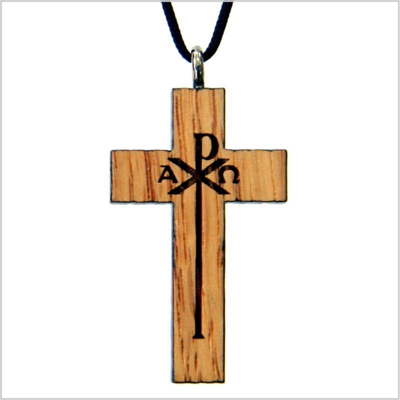 31A - Cruz de madera, alfa y omega
